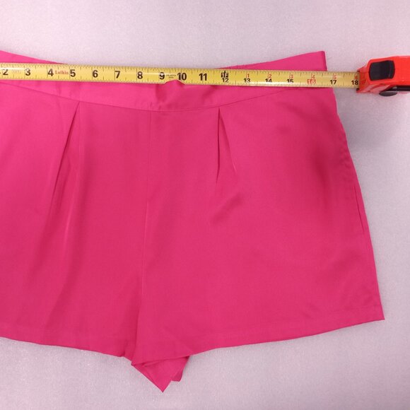 La Vie en Rose Women's Satin Lingerie Shorts Fuchsia Sz M Night Lounge Shorts - Picture 7 of 9